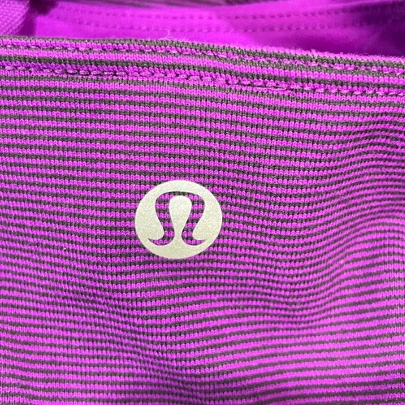Lululemon Enhearten Tank Wee Stripe Tender Violet Black / Tender Violet Size 4 - Picture 10 of 11